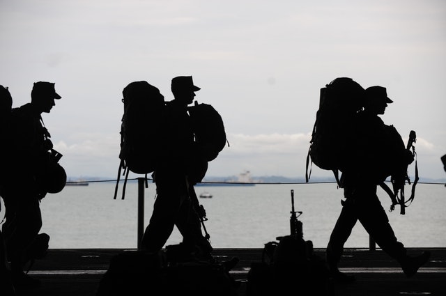 soldiers with american manufacturer supplied equipment